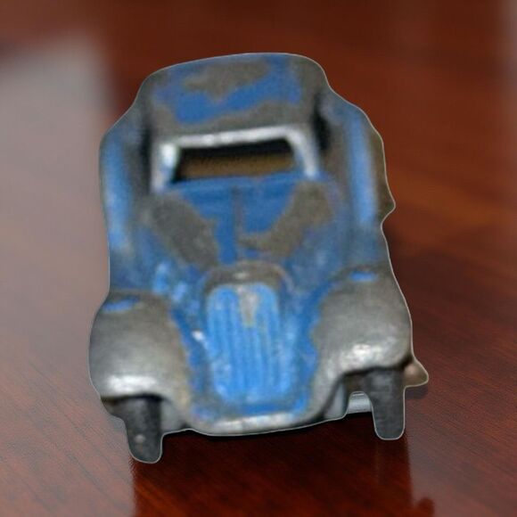 Vintage 1960 Tootsie-Toy 1939 Blue Mercedes Benz Coupe Diecast Car - Picture 10 of 10